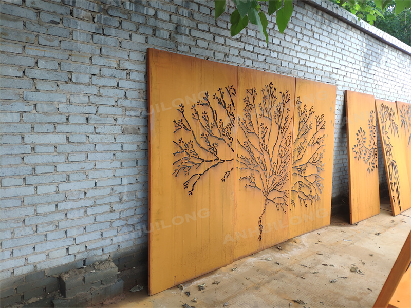 yard corten steel screen vendor